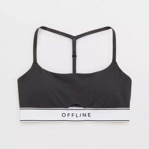 OFFLINE By Aerie The Hugger Logo Elastic Sports Bra